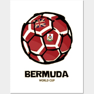 Bermuda Football Country Flag Posters and Art